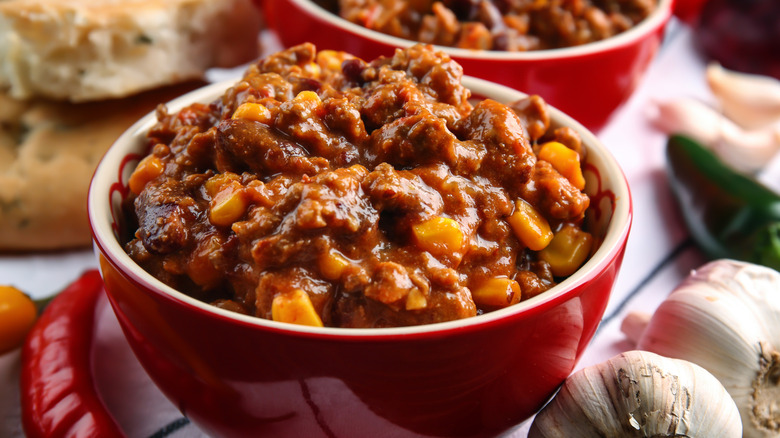 Beef chili with sweetcorn