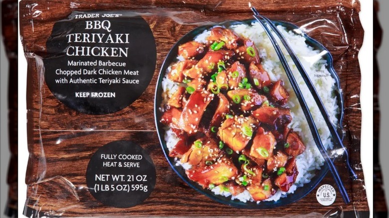 A package of BBQ Teriyaki Chicken by Trader Joe's