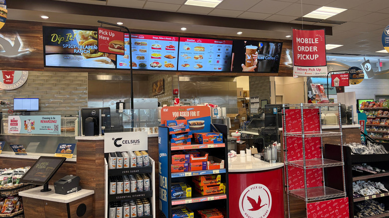 The made-to-order sandwich station at Wawa