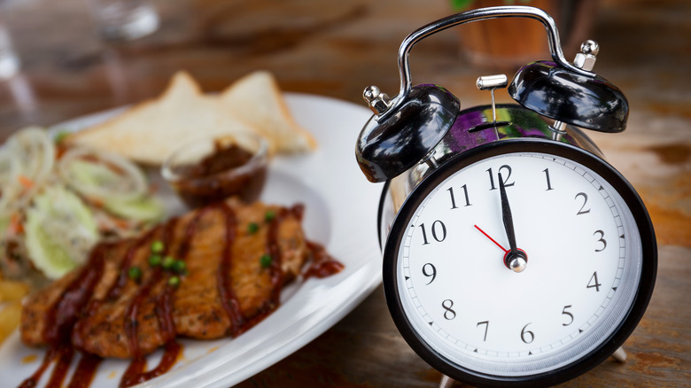 steak with timer