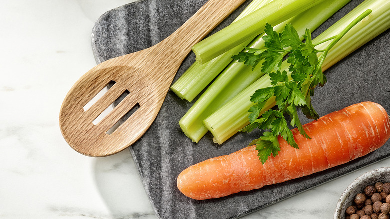 fresh carrots and celery
