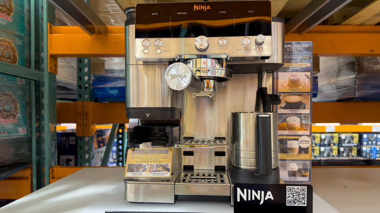 Ninja LUXE CAFE coffee machine on Costco retail shelf