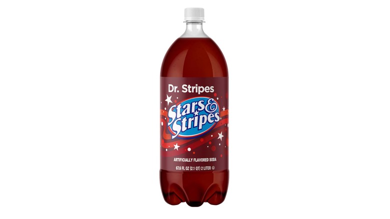 A Dr. Stripes-flavored soda bottle.