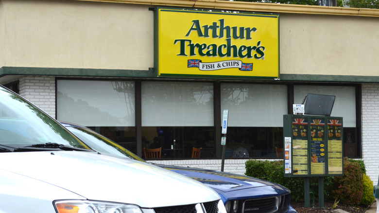 The exterior of an Arthur Treacher's Fish & Chips location in Cuyahoga Falls, Ohio