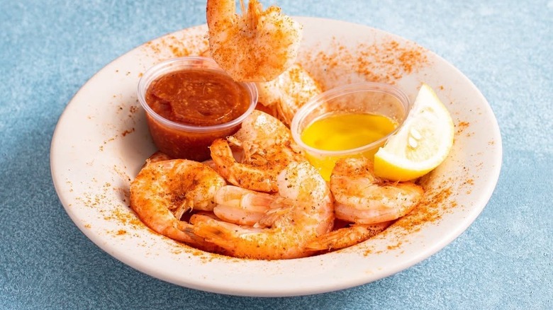 Shells Seafoods' U-Peel Shrimp on a plate