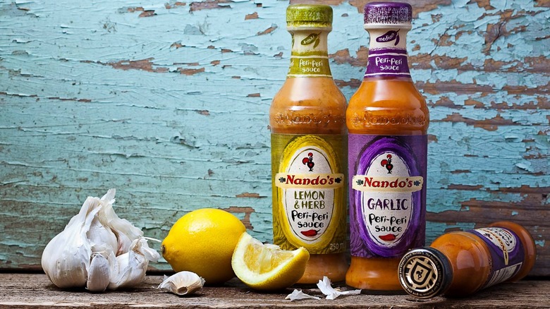 Nando's peri peri sauces with lemon and garlic 