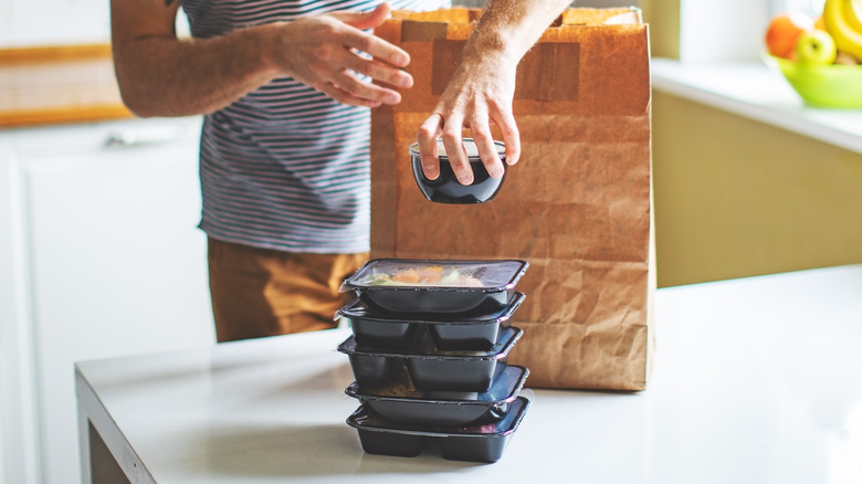 leftover take out boxes