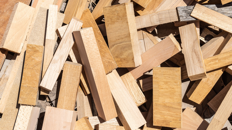 different sizes of woods