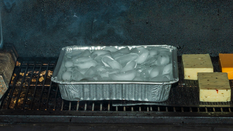 water pan in a smoker