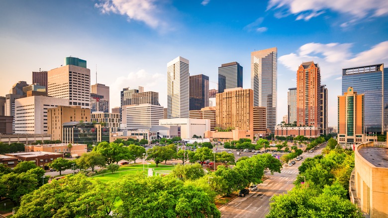 skyline of Houston, Texas in daylight