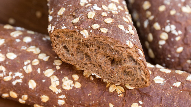 Loaves of brown bread
