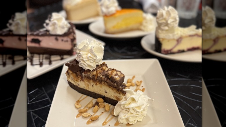 Assorted slices of cheesecake