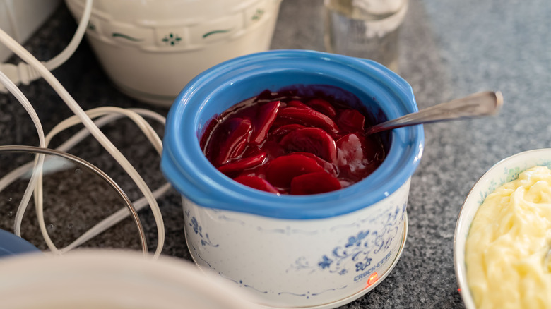slow cooker with Harvard beets