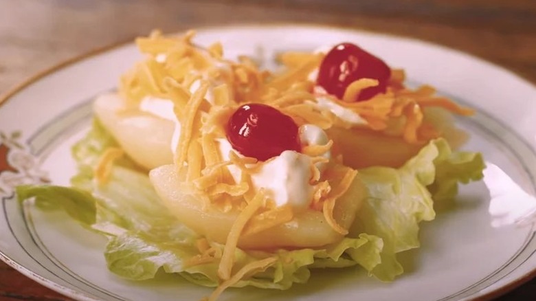 Southern pear salad with cherries