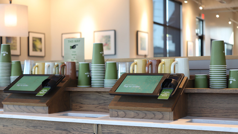 To-go ordering station at Panera