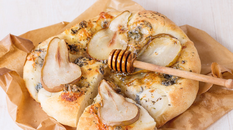 pear honey flatbread