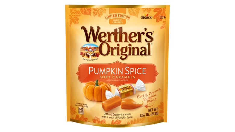 A bag of Werther's Original Pumpkin Spice Soft Caramels from Aldi