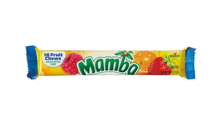 A package of Mamba Fruit Chews from Aldi