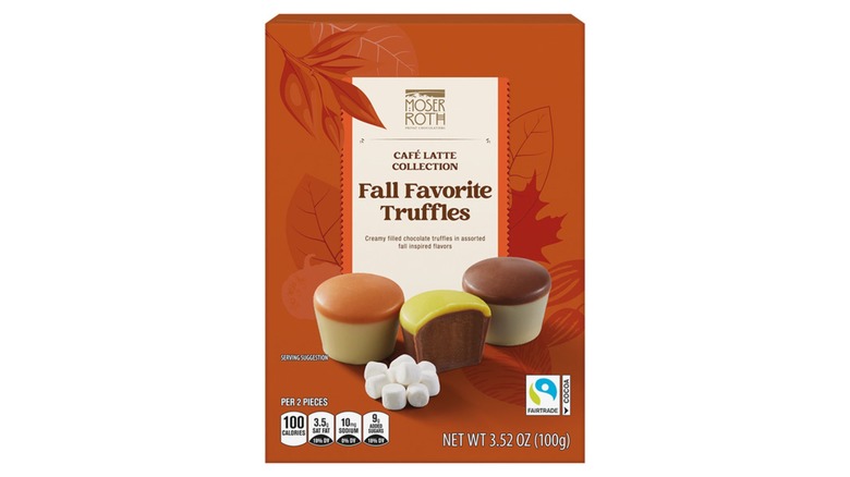 A box of Choceur Fall Favorite Truffles from Aldi