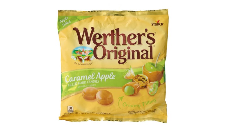A bag of Werther's Original Caramel Apple Filled Hard Candies from Aldi