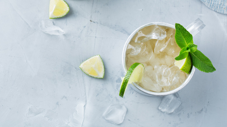 view of mojito from above 
