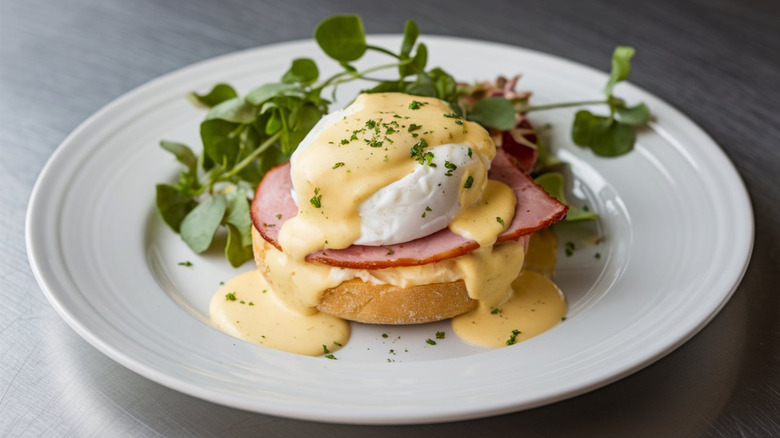 eggs Benedict on toast