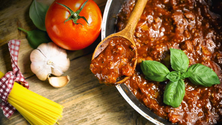 Pasta with pasta sauce