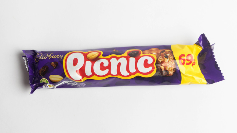An unopened Cadbury Picnic bar.