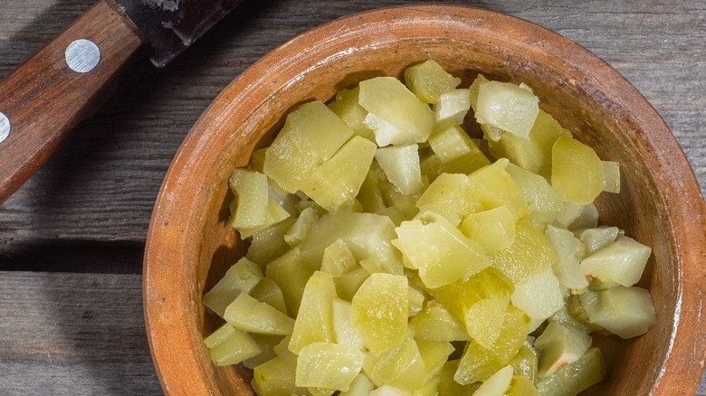diced pickles