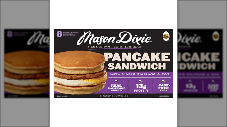 Mason Dixie Pancake Sandwich﻿ package.