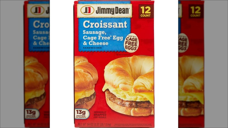 Jimmy Dean Croissant Sausage Egg & Cheese package.