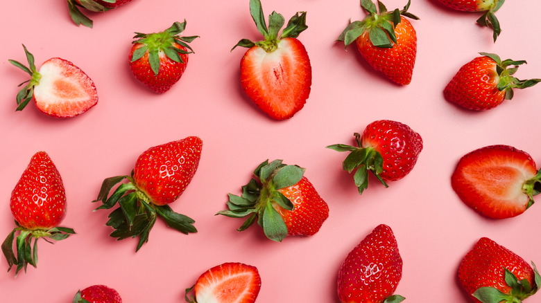 Slices of strawberry