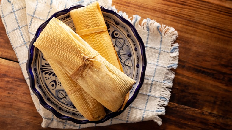 tamales in corn husks