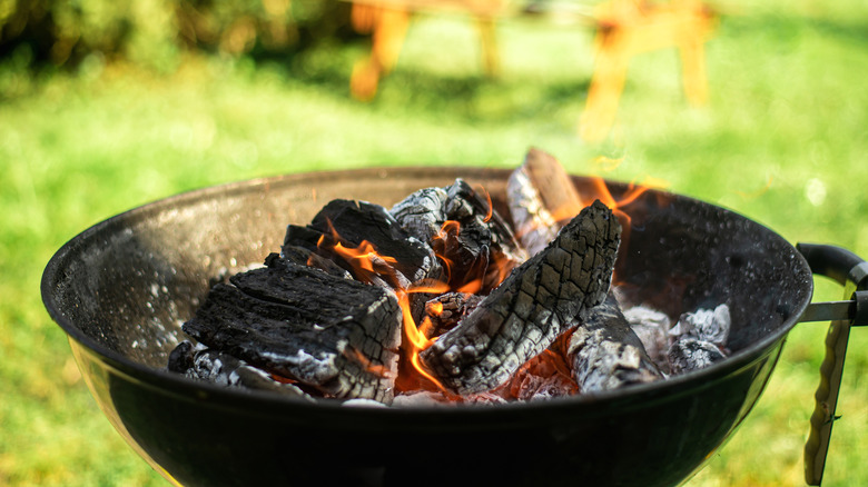 grilling with wood