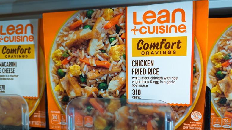 Lean Cuisine Chicken and Fried Rice in store freezer