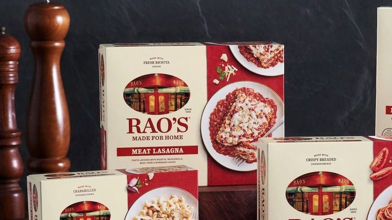 Rao's frozen lasagna placed among various other frozen meals by Rao's Homemade.