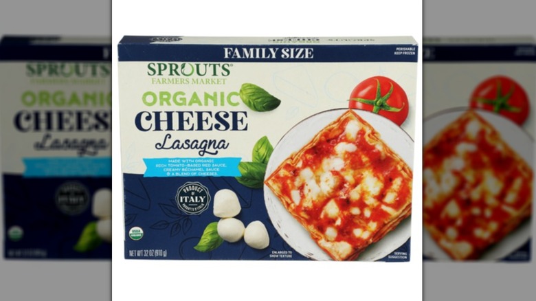 Family size box of Sprouts Organic Cheese Lasagna