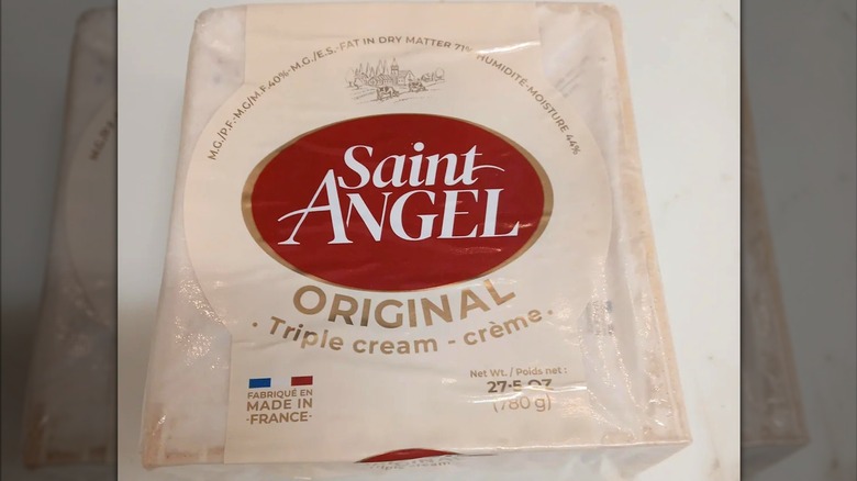 Block of Saint Angel cheese.