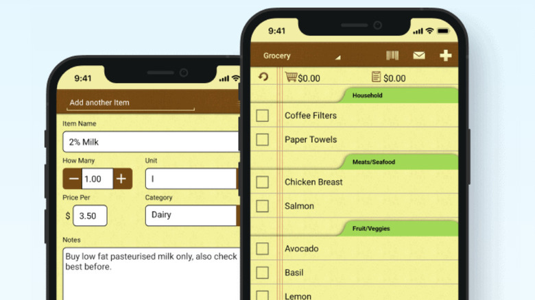 List Ease interface on iPhone