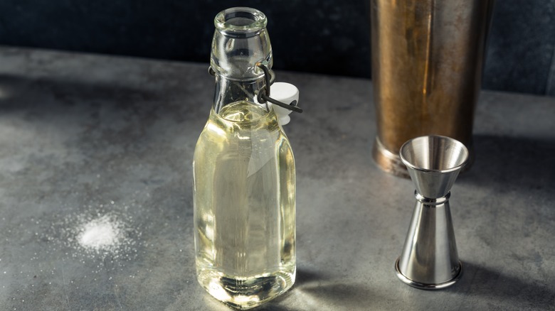 Bottle of simple syrup