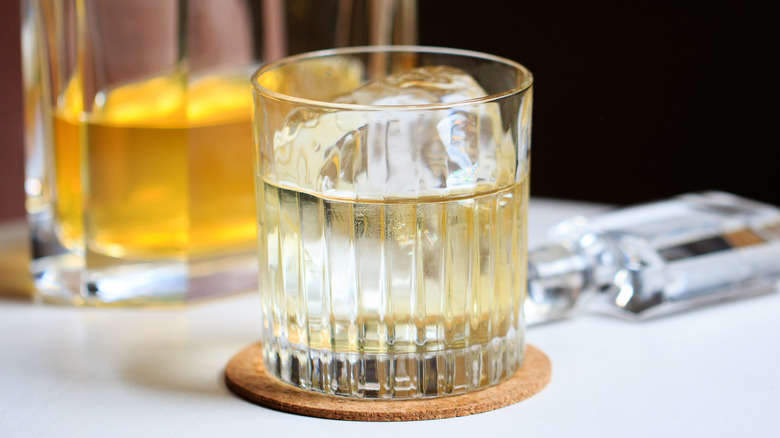 Clarified milk punch in glass