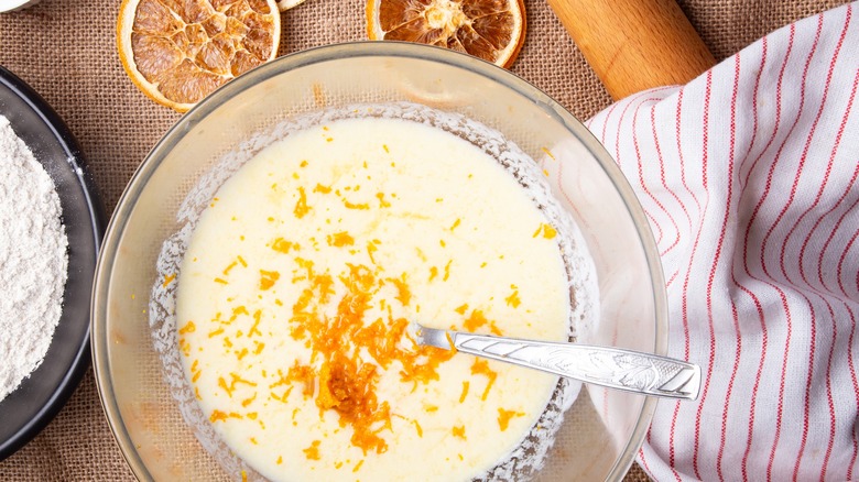 batter with citrus zest