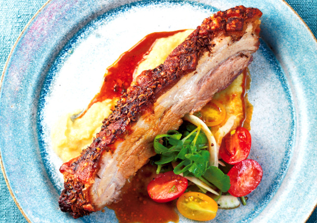 Spiced Pork Belly With Fennel And Tomato Salad Recipe