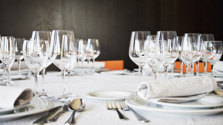 table settings for a formal event