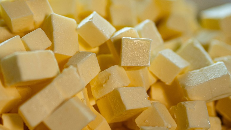 bowl of butter cubes