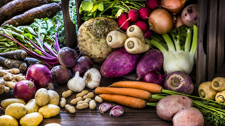 onions with many other vegetables