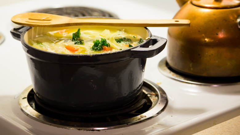 Dutch oven on a stove