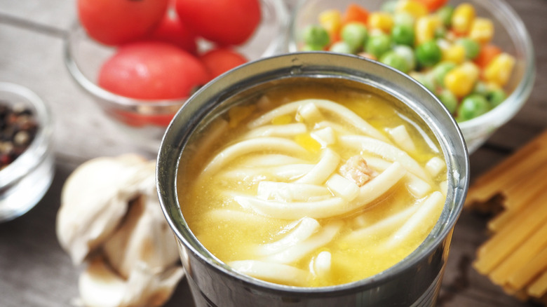 chicken noodle soup from can