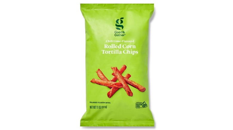 Good & Gather Chili Lime-Flavored Rolled Corn Tortilla Chips from Target.