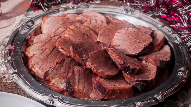 Brasato al Barolo on a silver platter